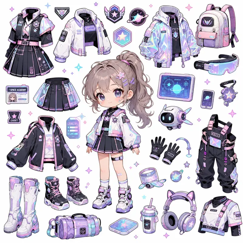 Cute Chibi Dressup Character Packs