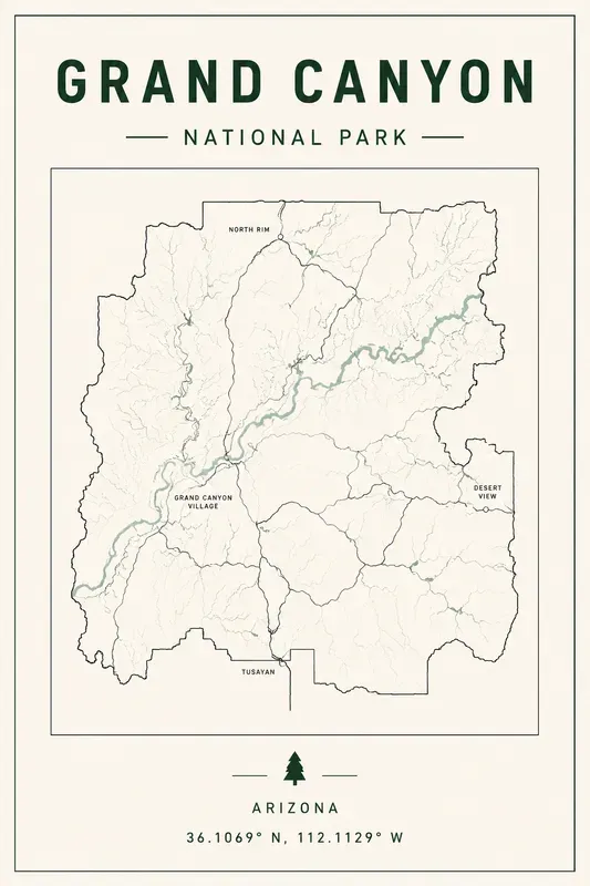 Minimal Line Art National Parks Posters