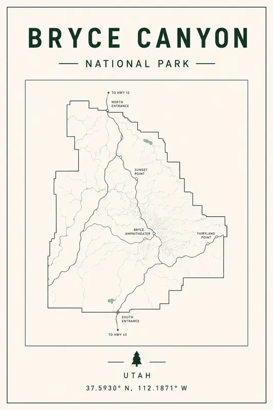 Minimal Line Art National Parks Posters