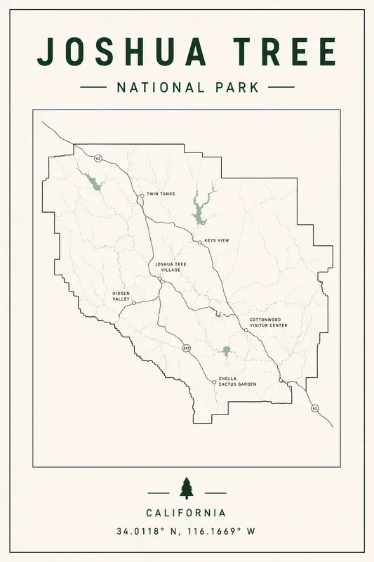 Minimal Line Art National Parks Posters
