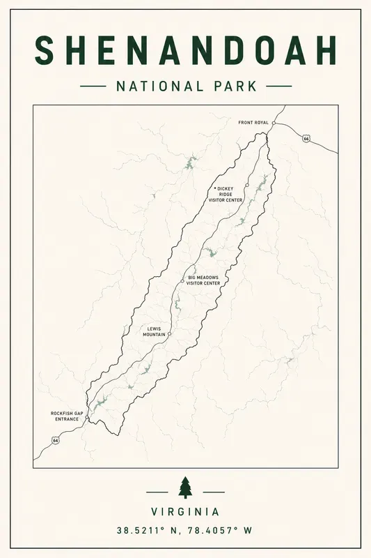 Minimal Line Art National Parks Posters