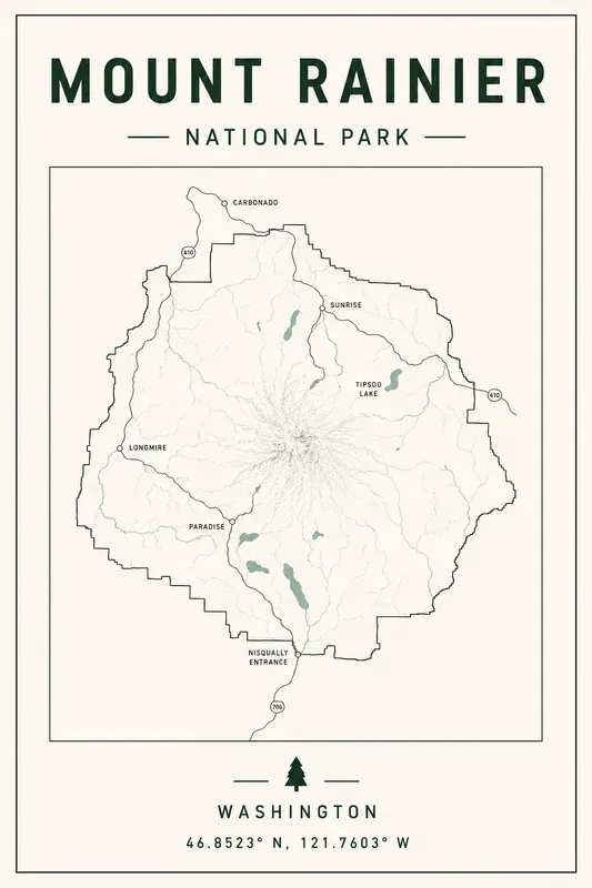 Minimal Line Art National Parks Posters