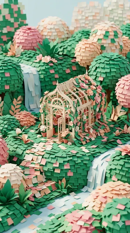 3D Sticky Note Papercraft Wallpapers