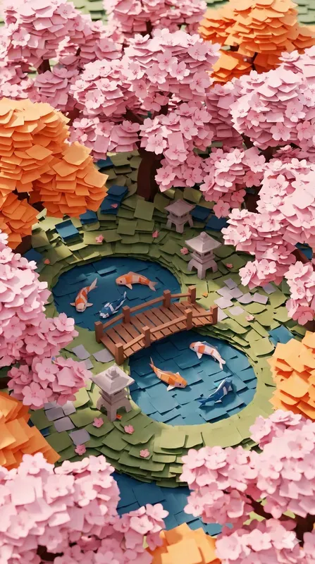 3D Sticky Note Papercraft Wallpapers