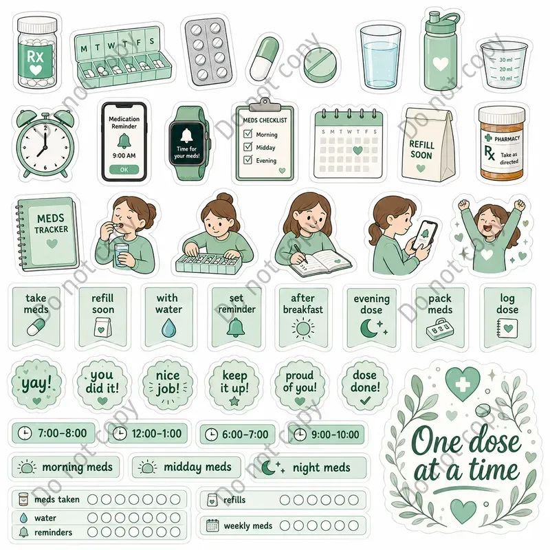 Adhd Planner Sticker Sheets