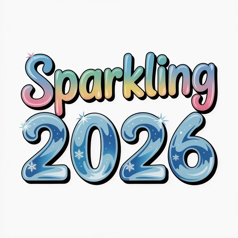 2026 Colorful New Year Texts