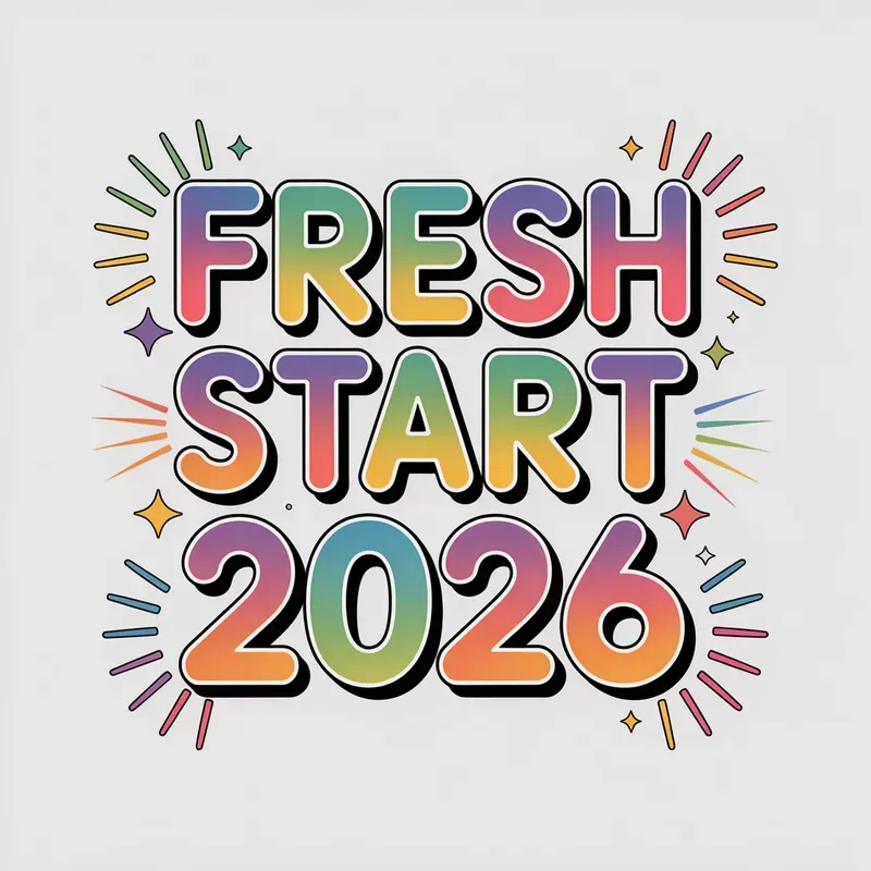 2026 Colorful New Year Texts