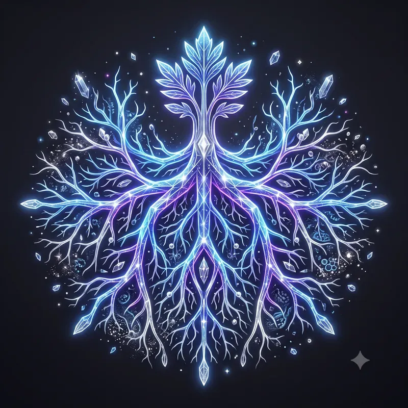 Neon Plant Root System Emblems