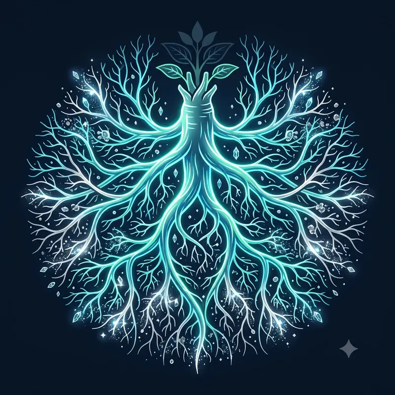Neon Plant Root System Emblems
