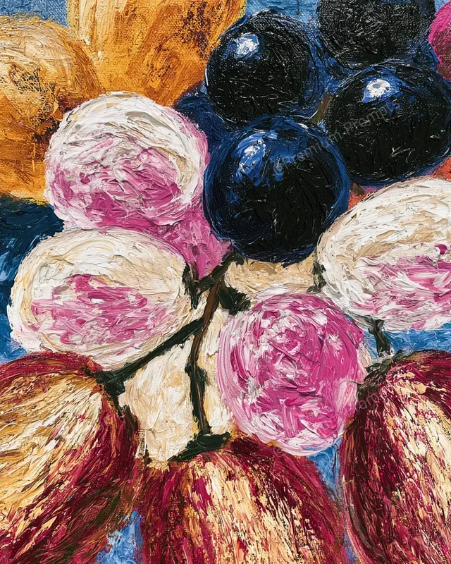 Sculptural Thick Impasto Paint Layer Art