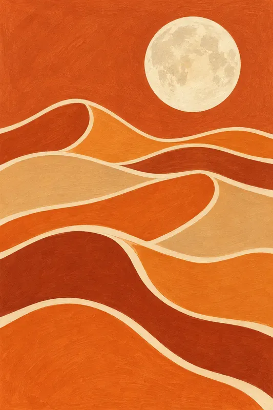 Retro Abstract Wavy Landscapes