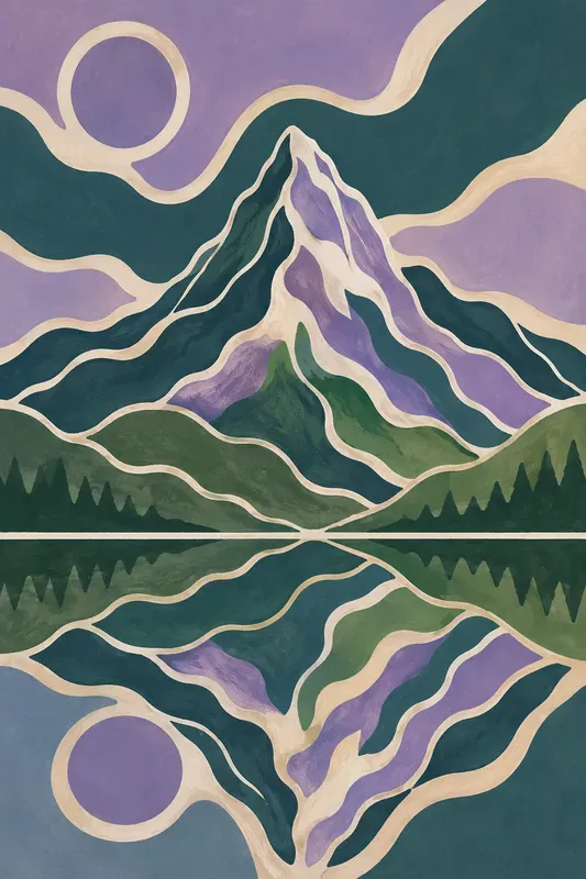 Retro Abstract Wavy Landscapes