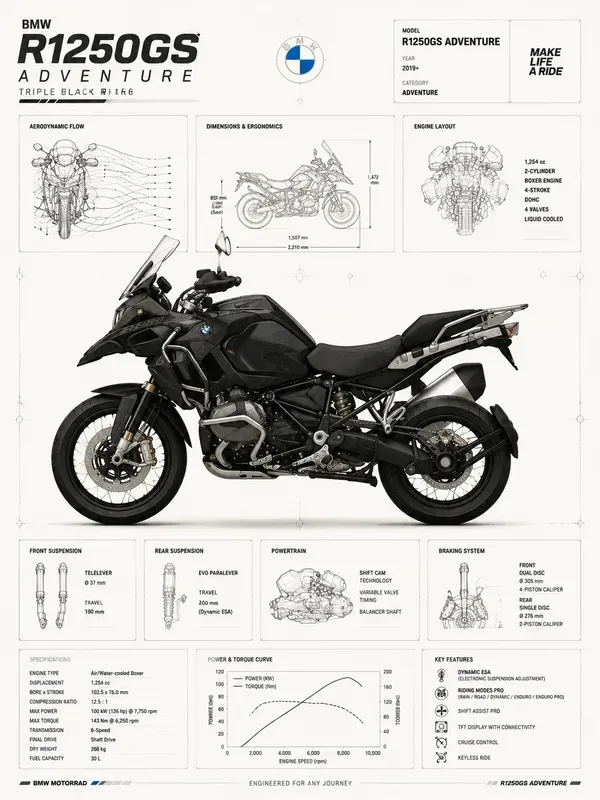 Premium Motorcycle Infographic Posters