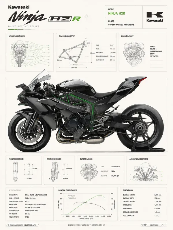 Premium Motorcycle Infographic Posters