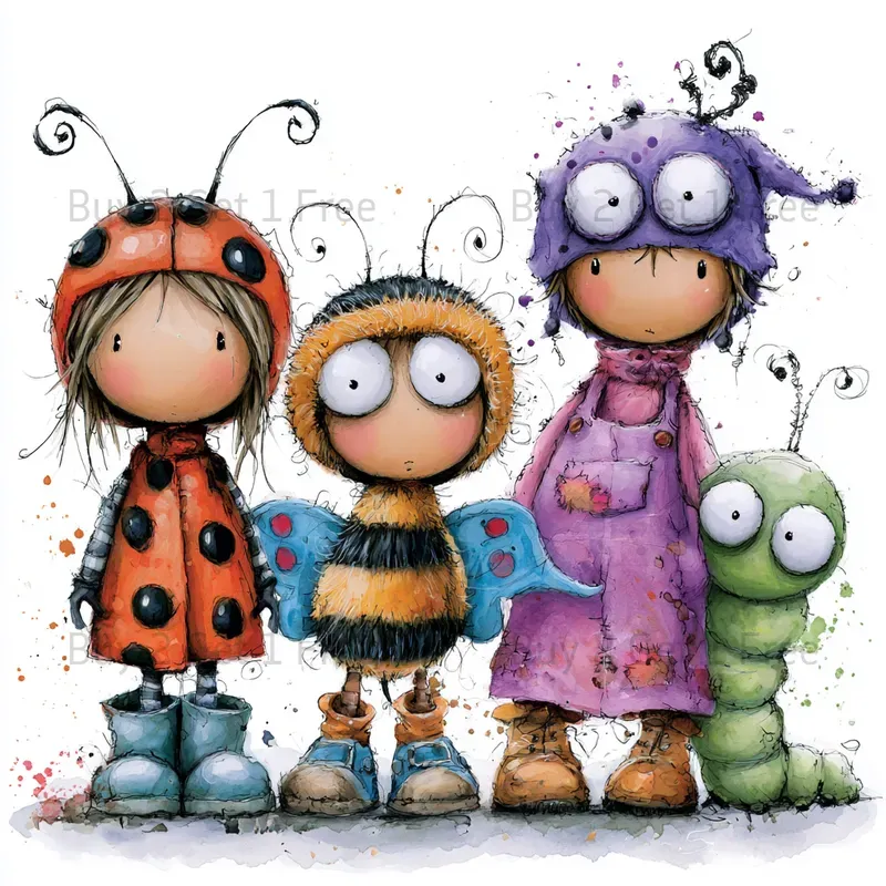 Cute Pastel Halloween Watercolor Clipart