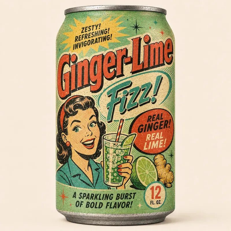 1950s Vintage Lithograph Beverage Mockups