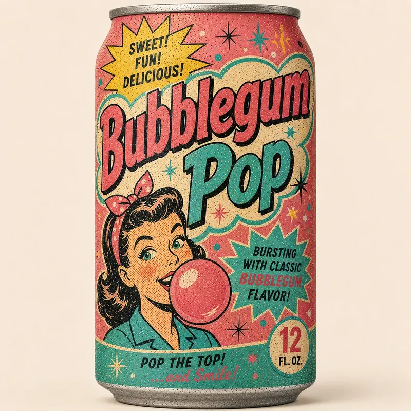 1950s Vintage Lithograph Beverage Mockups