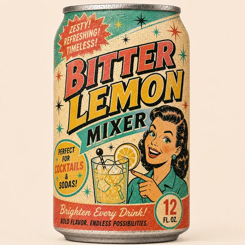 1950s Vintage Lithograph Beverage Mockups