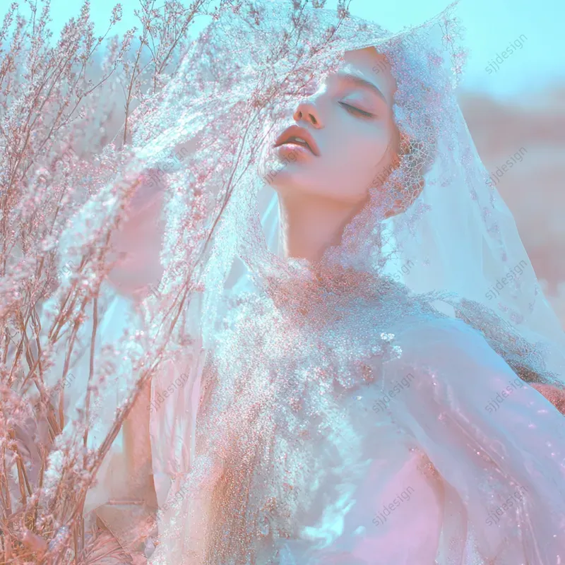 Iridescent Desert Dreamcore Style