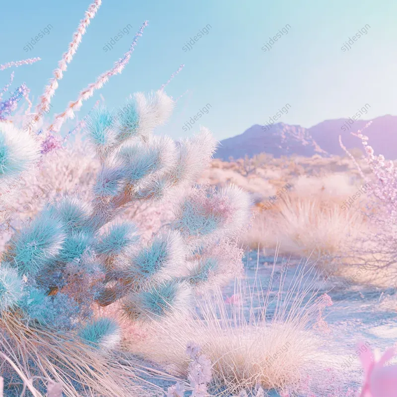 Iridescent Desert Dreamcore Style