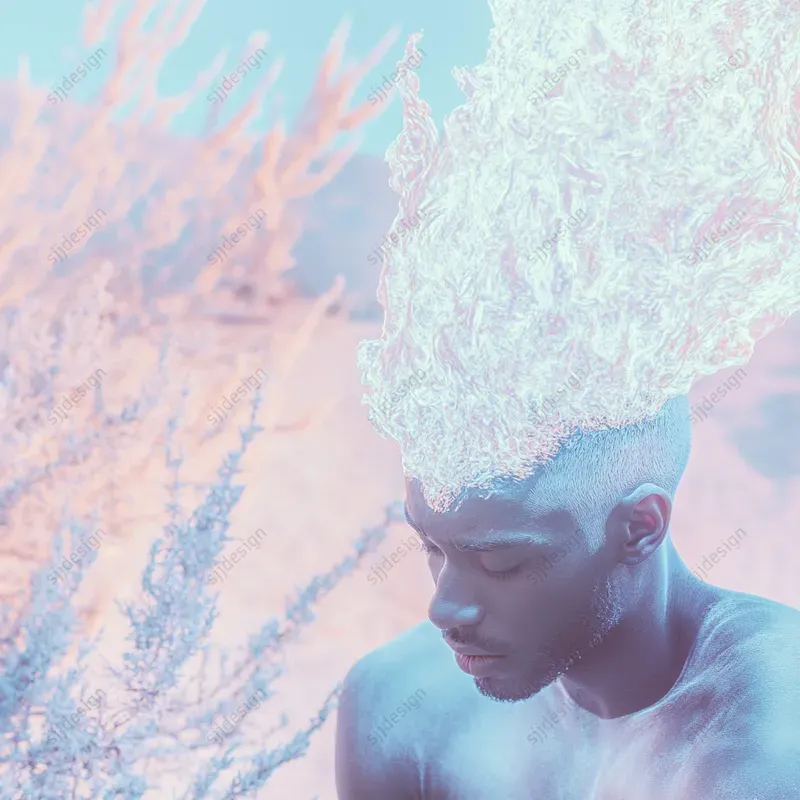 Iridescent Desert Dreamcore Style