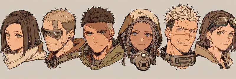 RPG Npc Portrait Rows 6 Sameworld Faces