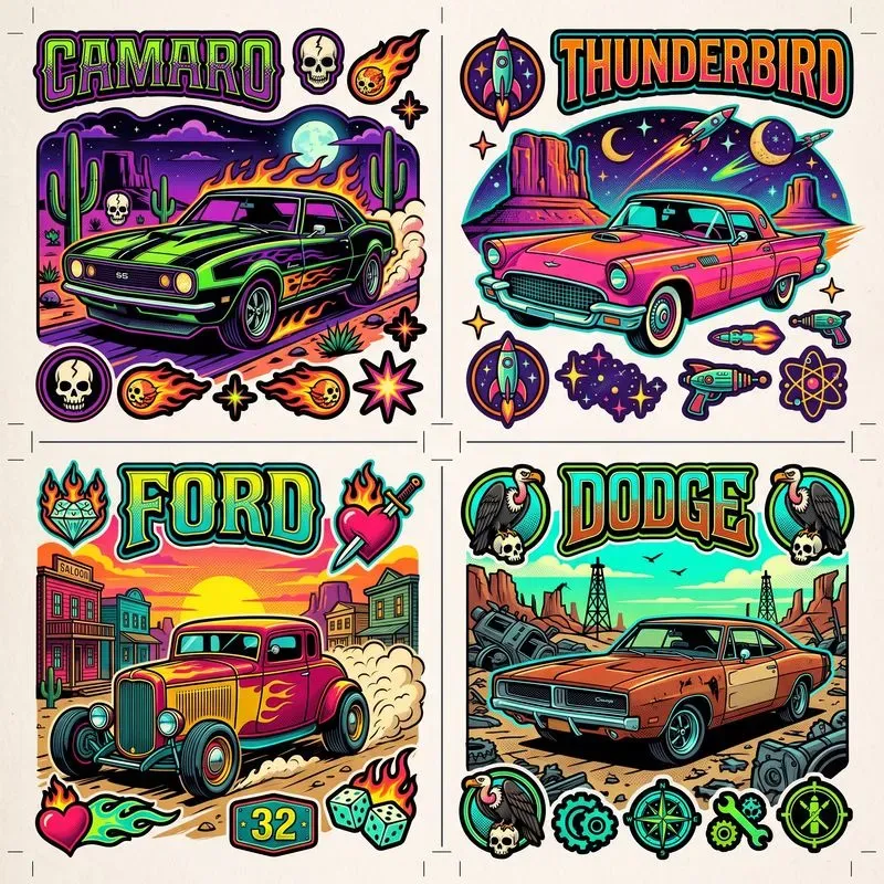Acidwestern Popart Decal Collections