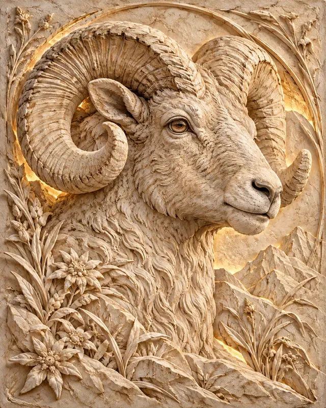 Sculpted Animal Basrelief Portraits