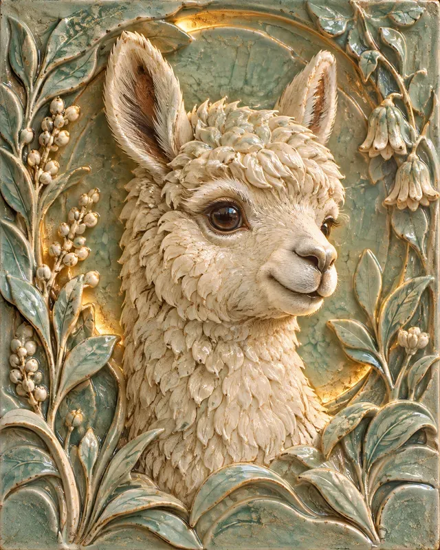Sculpted Animal Basrelief Portraits