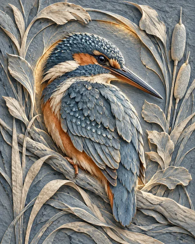 Sculpted Animal Basrelief Portraits