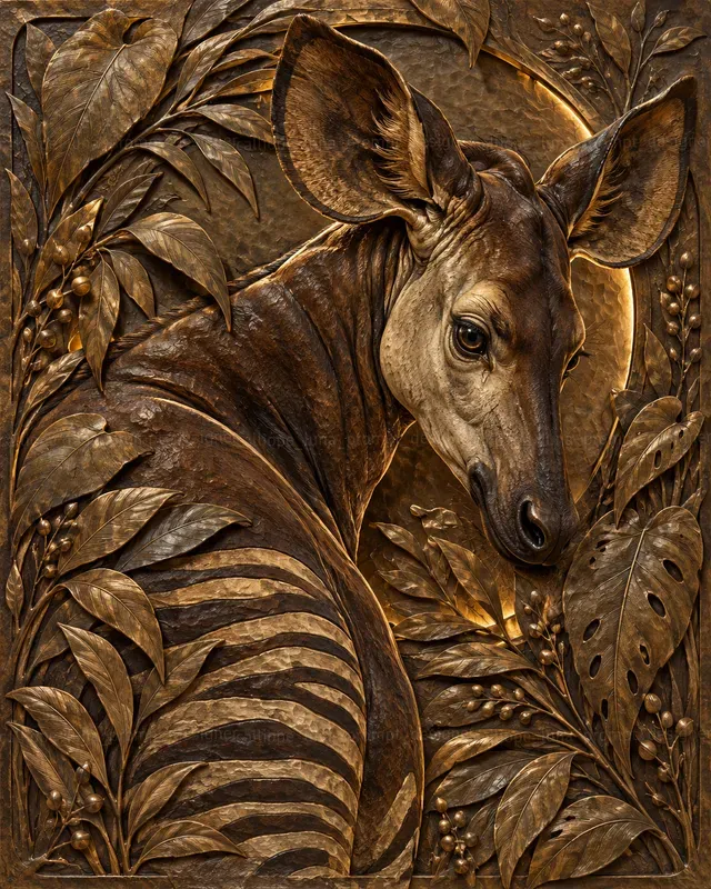 Sculpted Animal Basrelief Portraits