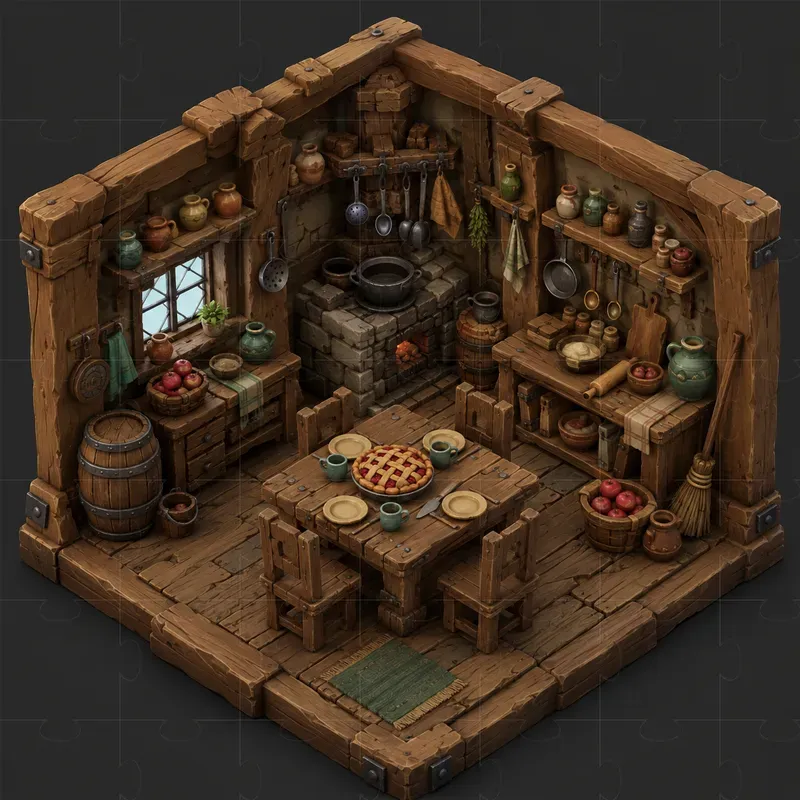 Fantasy Isometric 3D Room Dioramas