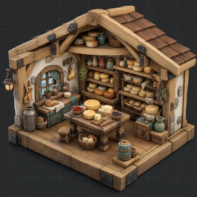 Fantasy Isometric 3D Room Dioramas