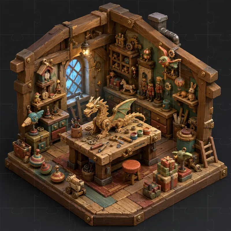 Fantasy Isometric 3D Room Dioramas