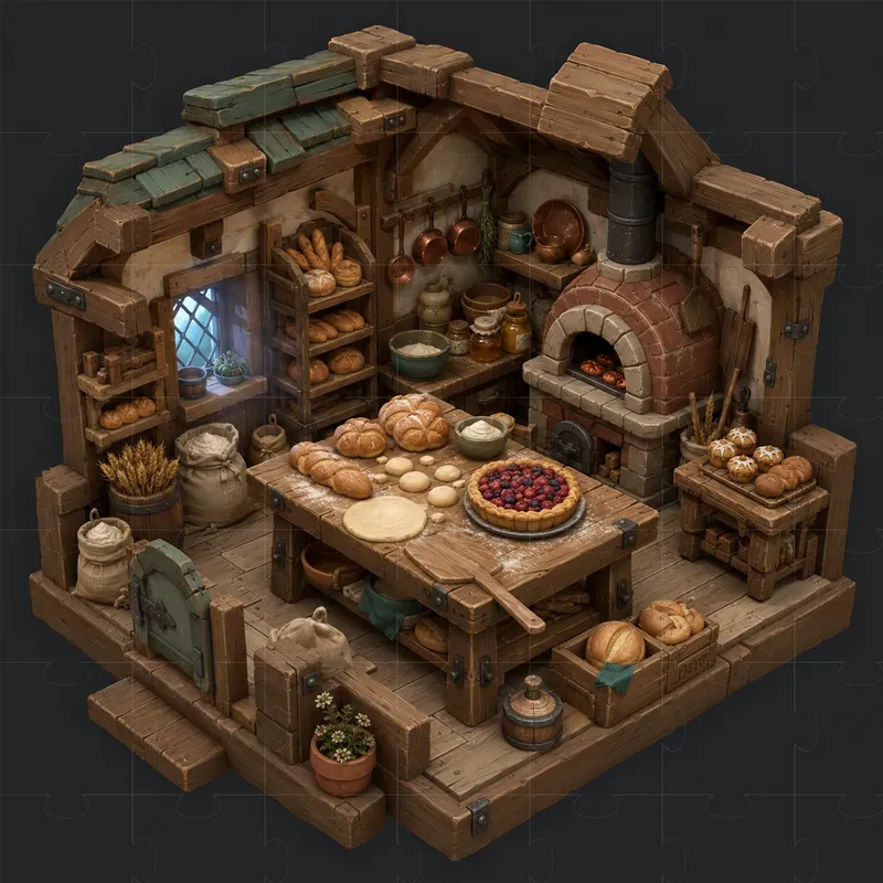 Fantasy Isometric 3D Room Dioramas