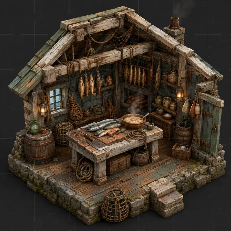Fantasy Isometric 3D Room Dioramas