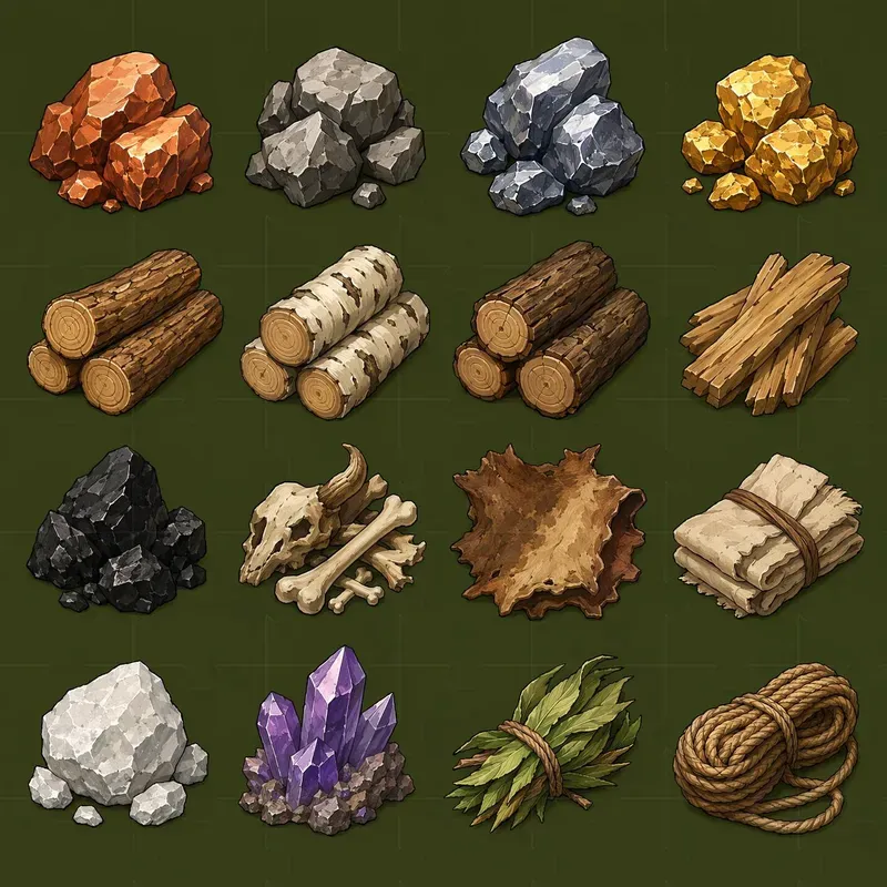 Handdrawn 2D Game Asset Pack Icons