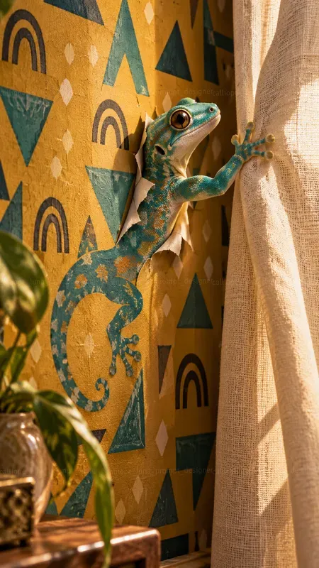 Animals Emerging From Wallpaper