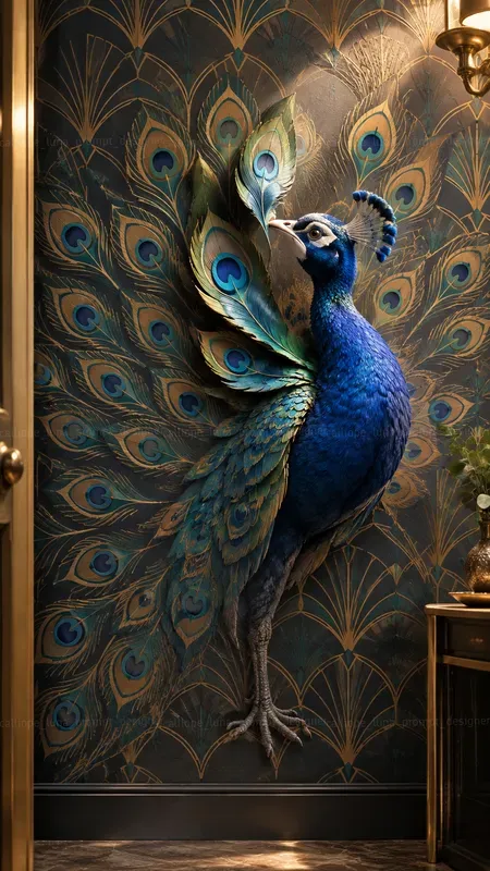 Animals Emerging From Wallpaper