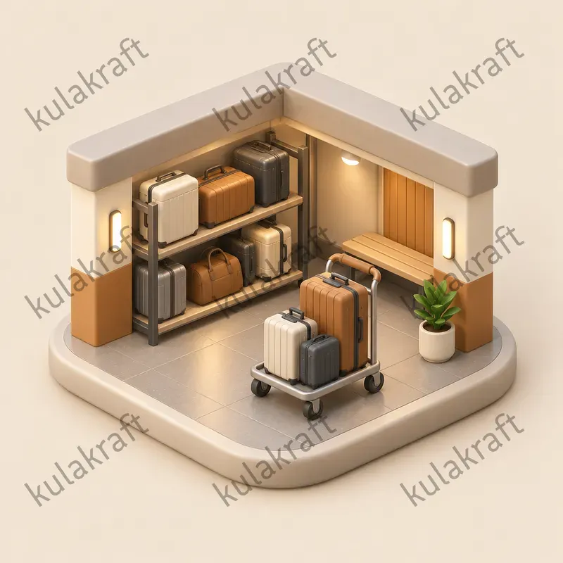 Hotel Amenity Isometric Icon Packs