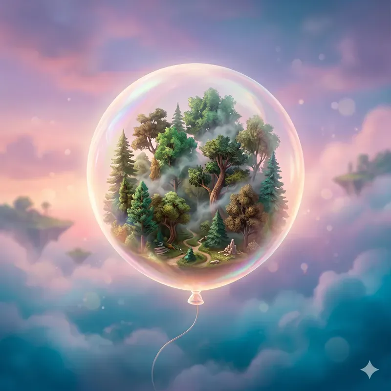 Dreamlike Balloon Universe Worlds