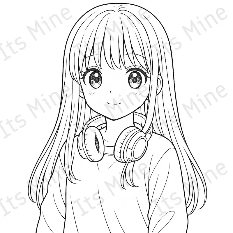 Cute Anime Girl Coloring Pages