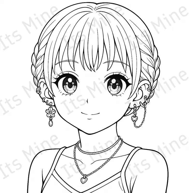 Cute Anime Girl Coloring Pages