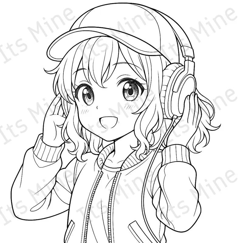 Cute Anime Girl Coloring Pages