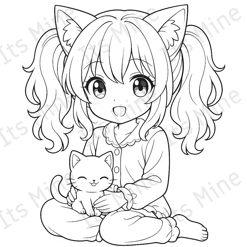 Cute Anime Girl Coloring Pages