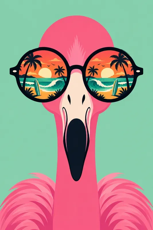 Retro Animal Sunglass Reflections