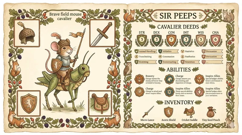 Neo Folk Character Sheets