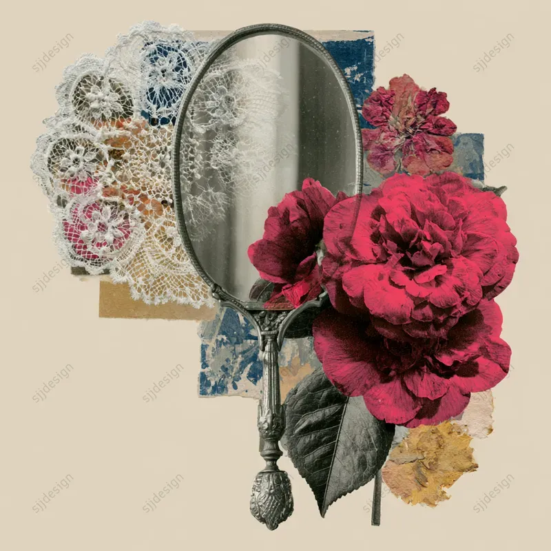 Lace Curio Collage Prints