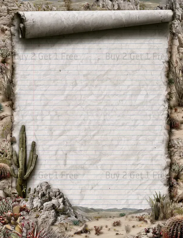 Cute Western Cowgirl Plain Papers