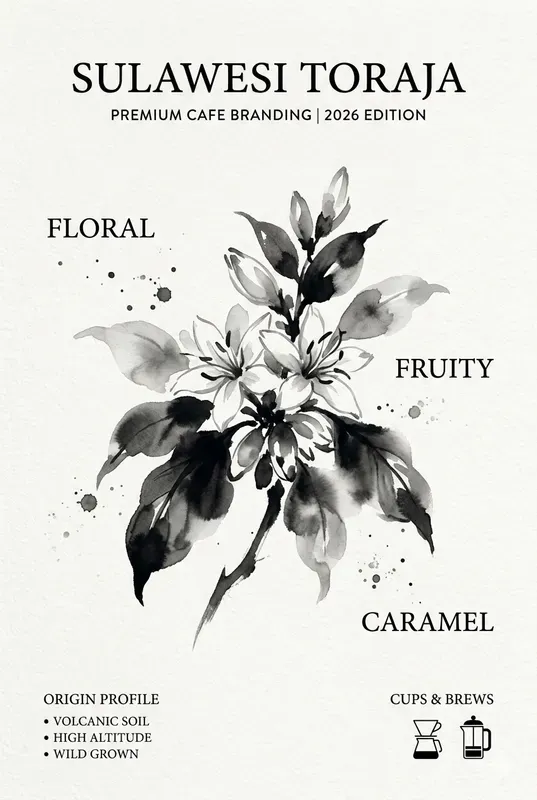 Artistic Coffee Flavor Profile Assets